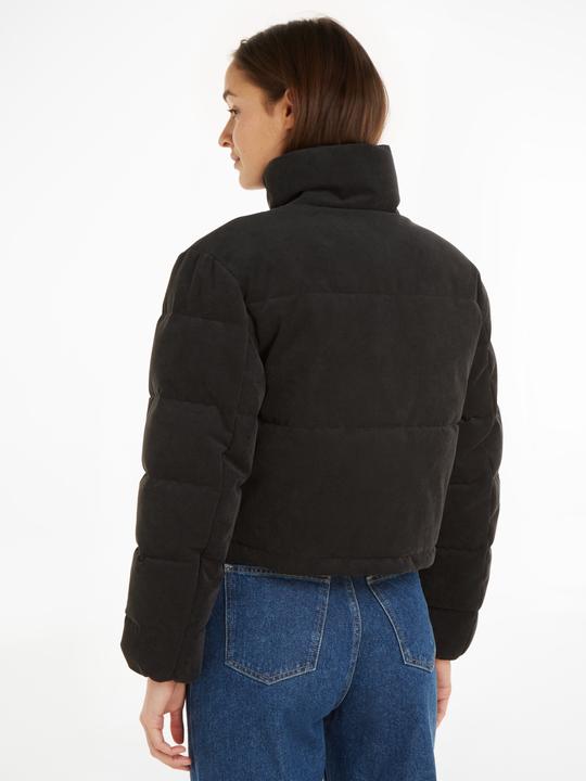 Image du produit Calvin Klein Corduroy Cropped Puffer Dames Jas - Zwart - Maat L (L)