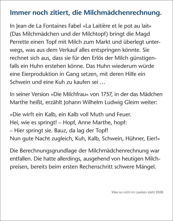 Actual product image Harenberg Was so nicht im Lexikon steht Tagesabreisskalender 2026 - Kuriositäten, Histörchen und merkwürdige (German)