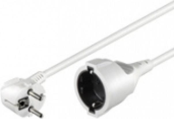 Actual product image Goobay Power cable extension 5.0m white earthing contact plug>earthing contact socket. (5 m, CEE 7/4)