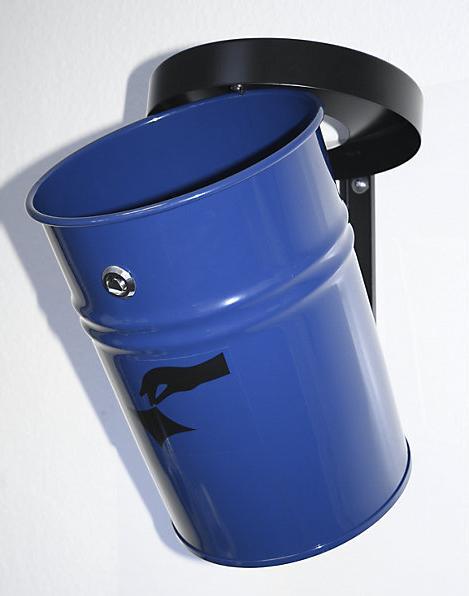 Immagine prodotto kaiserkraft Cestino per rifiuti a parete, chiudibile a chiave (16 l)