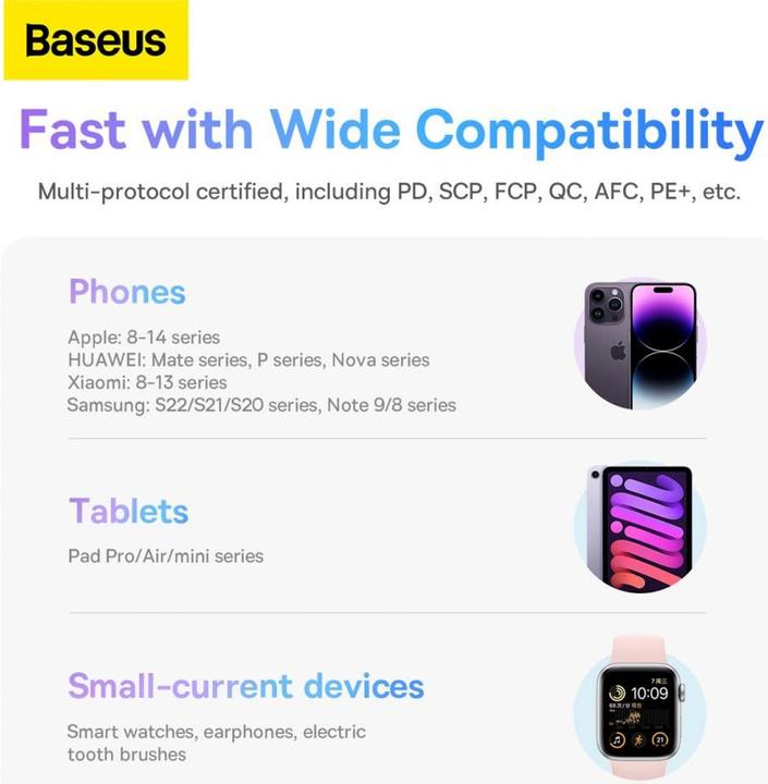 Actual product image Baseus Powerbank Comet 20000mAh, USB do USB-C, 22.5W (black) (20000 mAh, 22.50 W, 77 Wh)