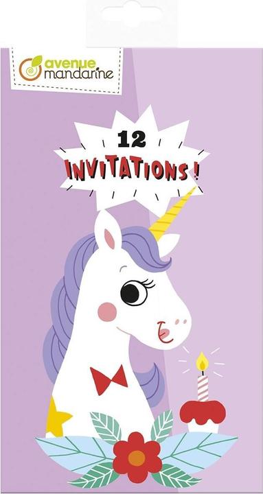 Immagine prodotto Avenue Mandarine Biglietto d'invito Unicorno 17 x 10 cm (12 pz.)