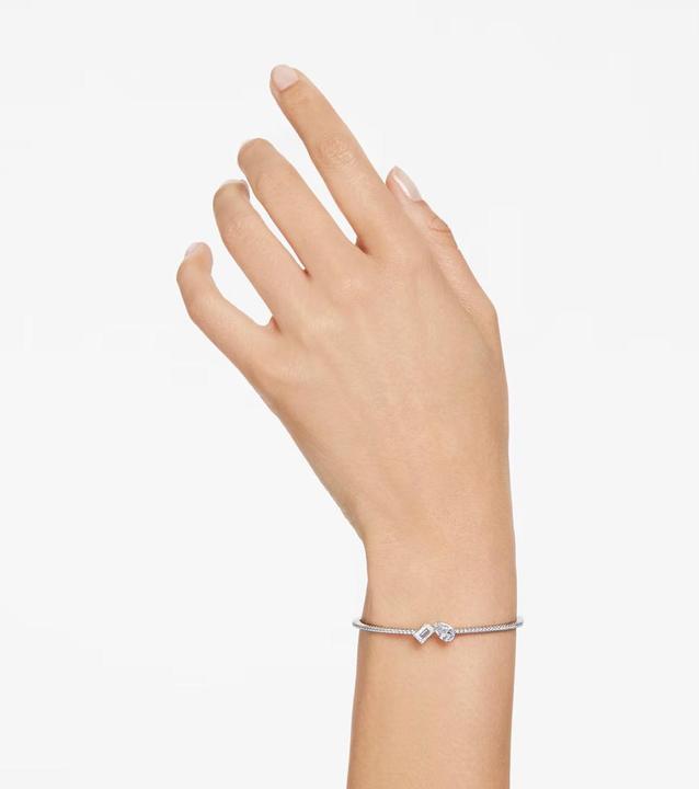 Image du produit Swarovski Mesmera Bracelet-jonc Diverses coupes Blanc (17.30 cm, Métal Swarovski)
