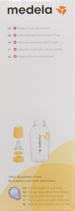 Actual product image Medela Milk bottle 250 ml with teat M (medium flow / 4 to 6 months) (250 ml)