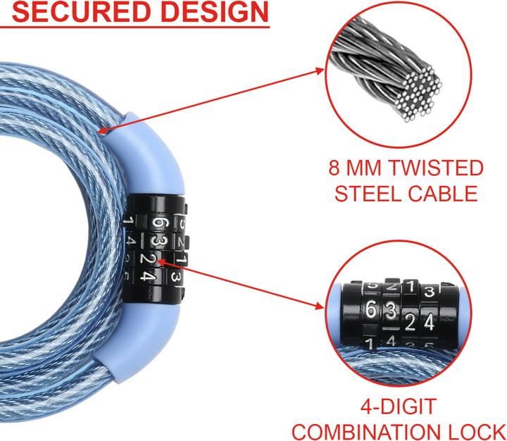Produktbild Master Lock Spiralkabelschloss 8143 (120 cm)