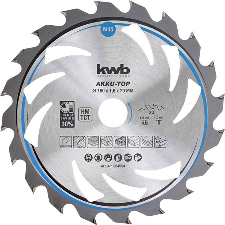 Actual product image kwb Carbide circular saw blade THIN CUT CIRCULAR SAW BLADE, HARDLOCKED