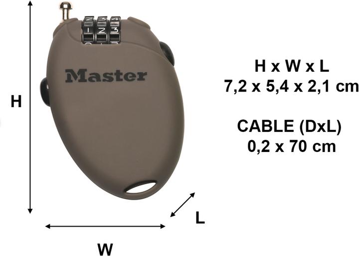 Actual product image Master Lock Karabinerschloss