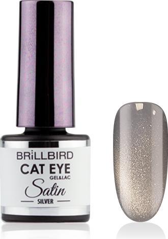 Image du produit BrillBird Cat Eye SATIN - Argent 4ml (Rose, Violet, Argent, Vernis à ongles effet gel)