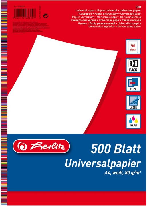 Herlitz Printer paper (80 g/m², 500 x, A4)