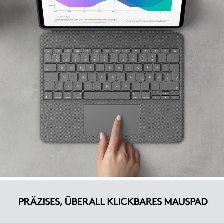 Actual product image Logitech Combo Touch (CH, iPad Pro 12.9 2022 (6th Gen), iPad Pro 12.9 2021 (5th Gen))
