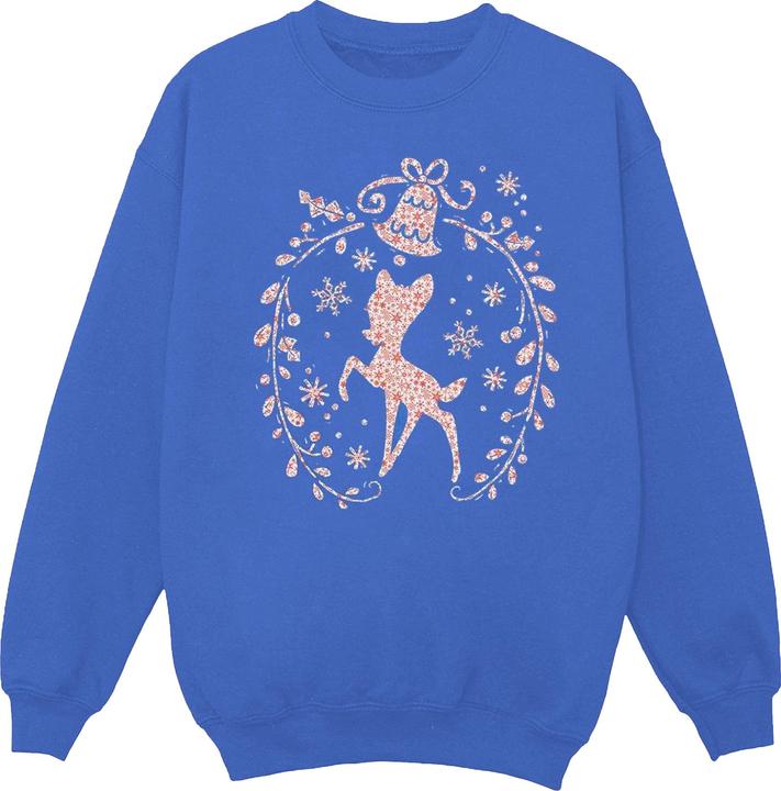 Actual product image Disney Womens/Ladies Bambi Christmas Wreath Sweatshirt (M)