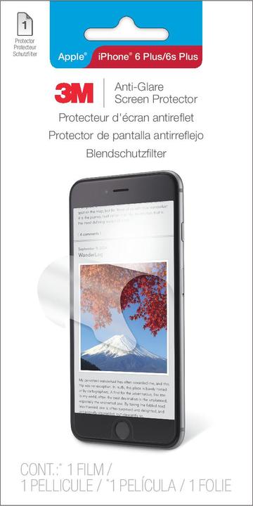 Immagine prodotto 3M Pellicola protettiva antiriflesso per Apple® iPhone® 6 Plus/6S Plus (1 Pezzo/i, Apple iPhone 6s Plus, Apple iPhone 6 Plus)