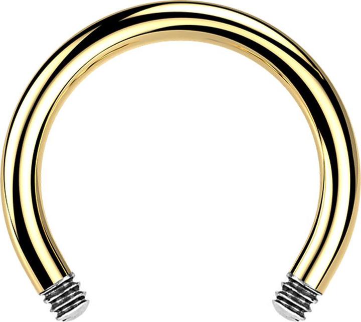 Produktbild Star Piercing Circular Barbell-Stab vergoldet (Chirurgenstahl 316L)