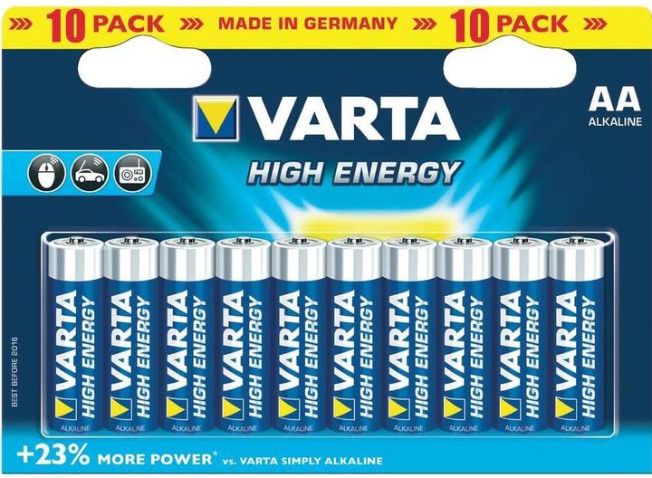 Immagine prodotto Varta Energy Alkaline Mignon 10xAA / 1,5V / Blister da 10 (10 pz., AA, 2800 mAh)