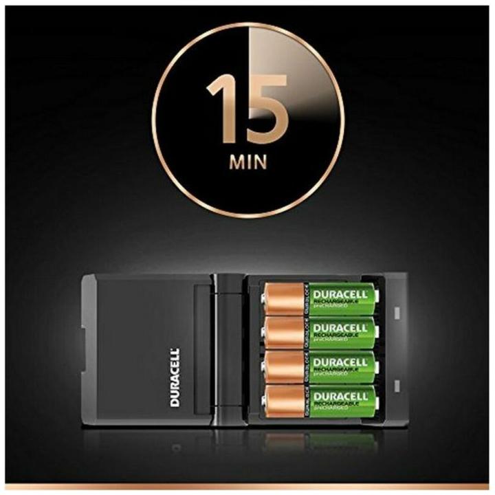 Actual product image Duracell Charger for CEF27 + batteries, 4 pcs. (4 pcs., AA, AAA, 1300 mAh, Rechargeable battery)