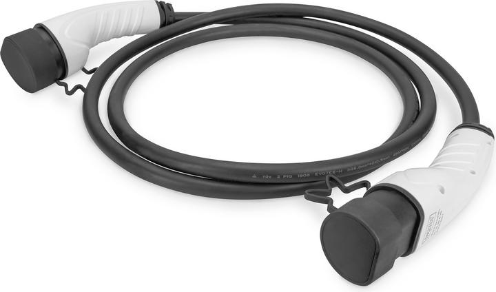 Produktbild Digitus Einphasig 32A - Ladekabel Typ 2 auf Typ 2 (Typ 2, 7.40 kW, 32 A, 5 m)