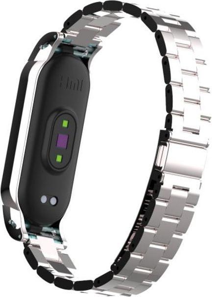 Produktbild MU Style Edelstahl Armband & Metallfassung (Metall, Mi Band 5, Mi Band 6)