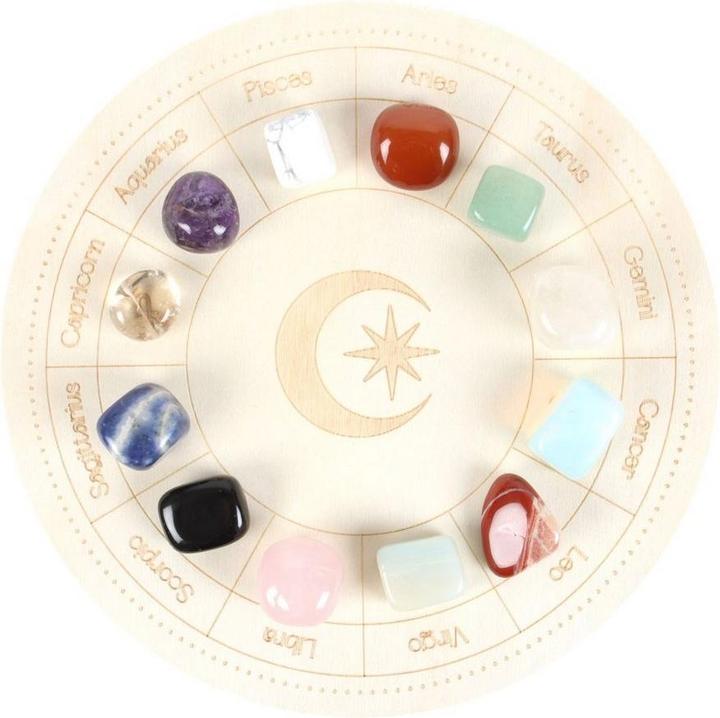 Actual product image Something Different Astrology Wheel Crystal Grid Set
