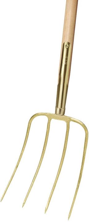 Idealspaten Fourche à fumier 4 dents position verticale avec manche 1350 mm