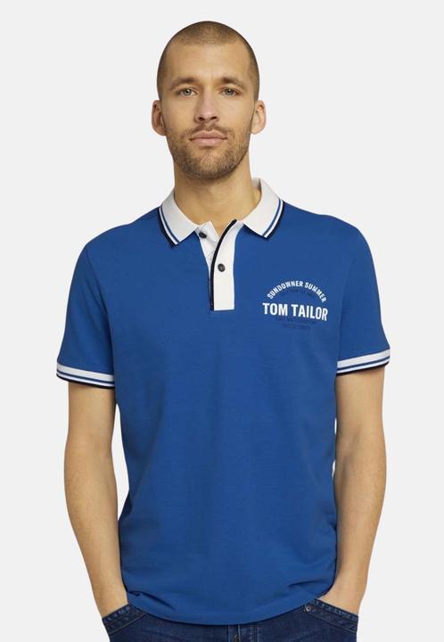 Produktbild Tom Tailor Poloshirt Decorated Polo mit Print Shortleeve (L)