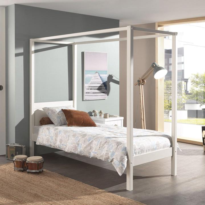 Image du produit Vipack Lit à baldaquin Pino 90 incl. ciel de lit (90 x 200 cm)