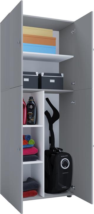 Produktbild VCM Holz Besen Putzschrank Lona mit Drehtüren (70 x 37 cm)