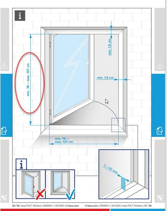Immagine prodotto tesa Zanzariera FALT per finestre, telaio in alluminio regolabile in base alle dimensioni, pieghevole (140 x 140 cm)