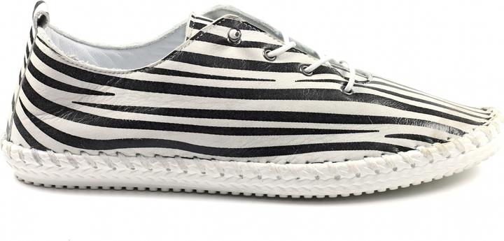 Actual product image Lunar Canvas Shoes St Ives Zebra Pattern Leather (40)