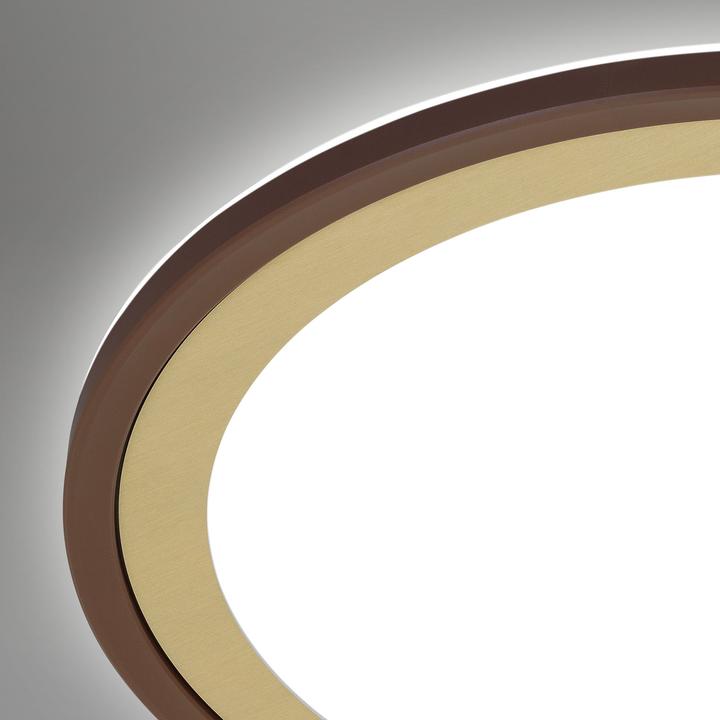 Actual product image Briloner Ultra flat CCT LED panel with LED backlight, brown-gold, 1xLED/22W (3000 lm)