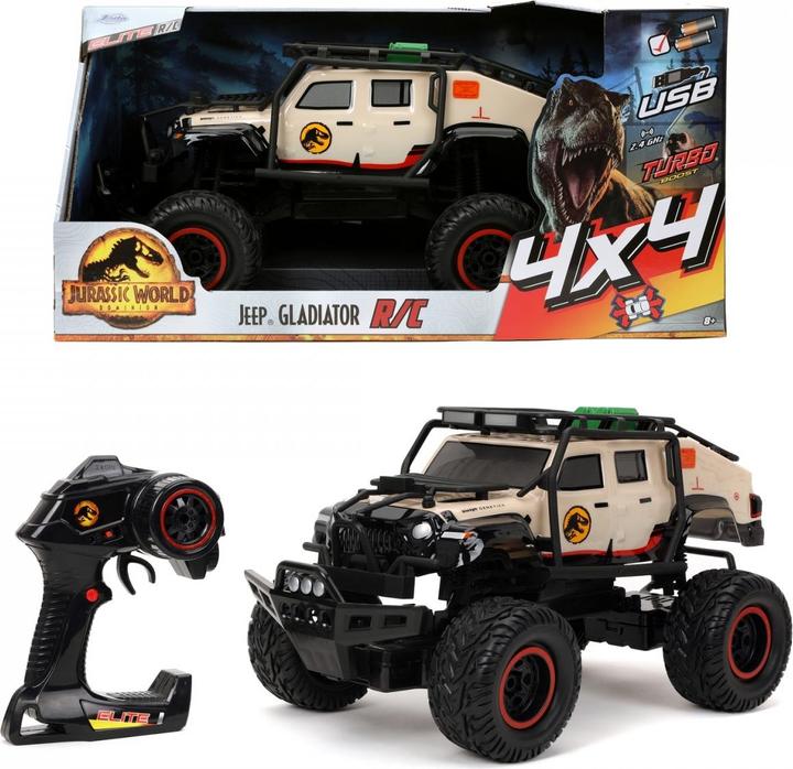 Actual product image Jada Jurassic World RC 4x4 Jeep Gladiator1:12