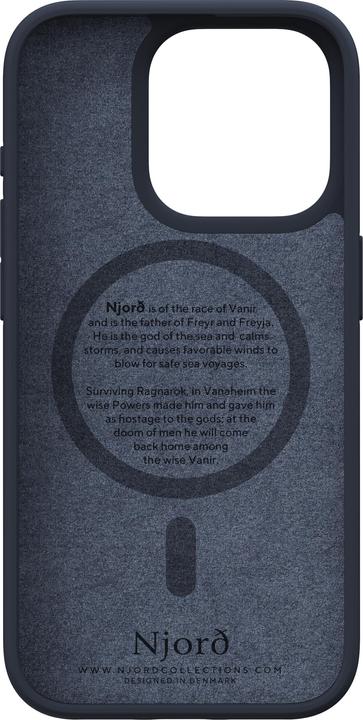 Produktbild Njord Hard-Cover Salm.Leather Magsafe Case Black (Apple iPhone 15 Pro)