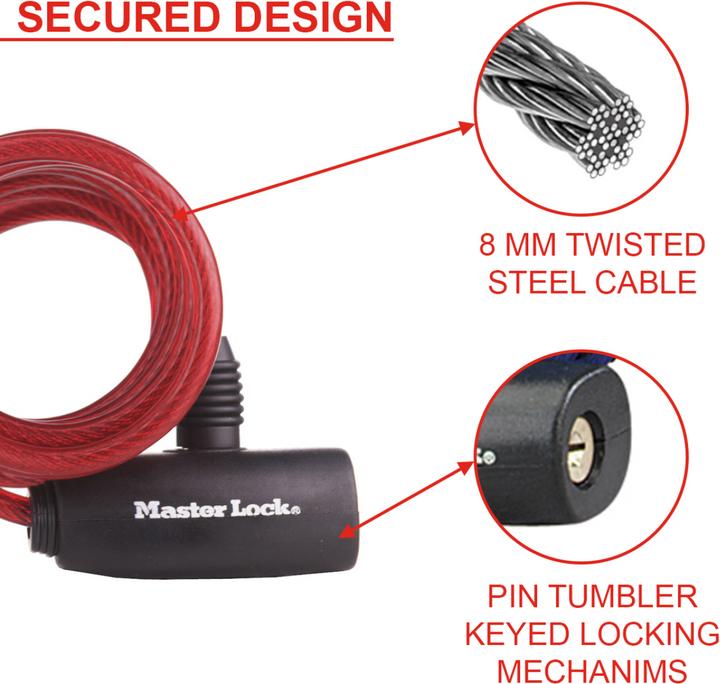 Actual product image Master Lock Spiral lock (180 cm)