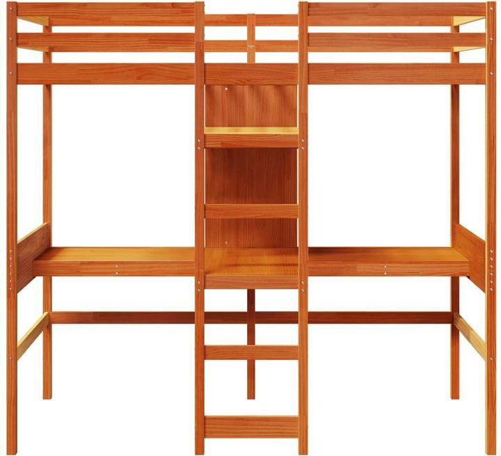 Immagine prodotto VidaXL Letto a soppalco con scrivania e scaffali (90 x 200 cm)