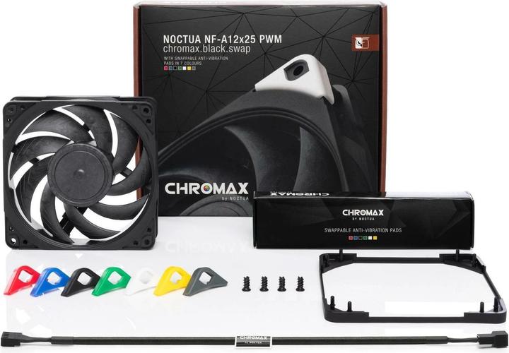 Produktbild Noctua NF-A12X25 PWM chromax.black.swap (120 mm, 1 x)