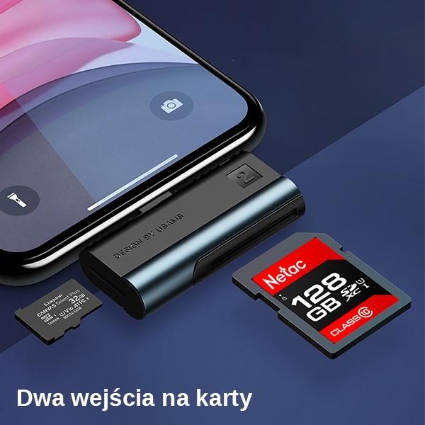 Immagine prodotto Usams Carrello SD/microSD ze złączem lightning czerwony/red SJ430DKQ02 (US-SJ430) (Lightning)