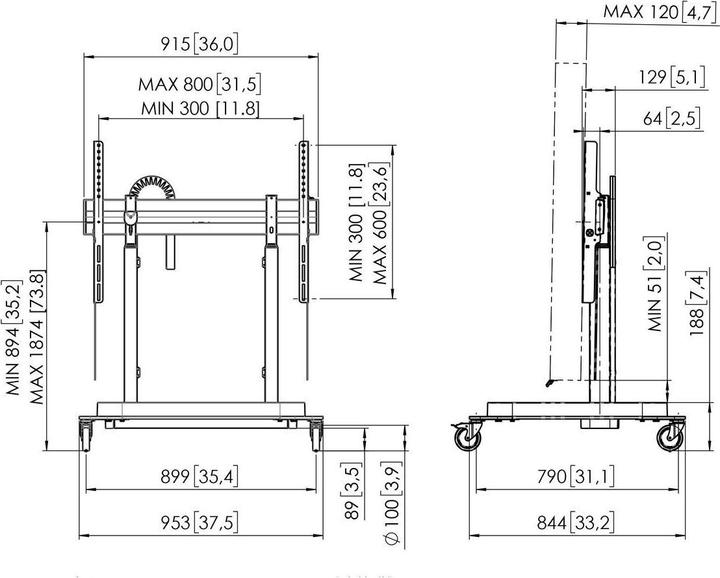 Produktbild Vogels RISE 5205 MOTORIZED DISPLAY