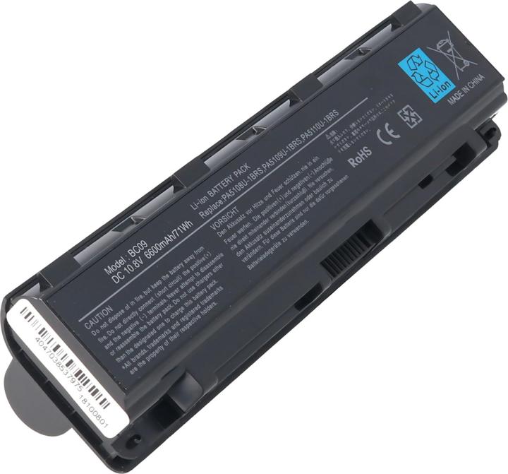 Actual product image Toshiba Akku Sat C55, C70 (6600 mAh)