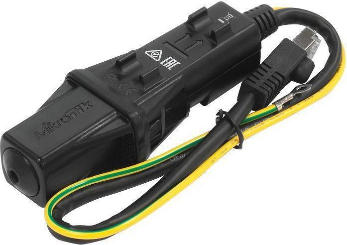 Produktbild MikroTik RBGESP - Gigabit Ethernet-Überspannungsschutz in wasserdichtem IP68-Gehäuse (Überspannungsschutzadapter)