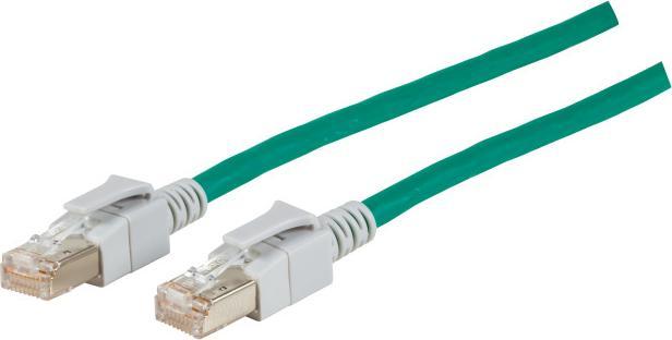 Immagine prodotto EFB Elektronik Produttore: Cavo patch RJ45 S/FTP, Cat.6A, VC LED, 1m, verde Il cavo schermato (S/FTP, CAT6a, 1 m)