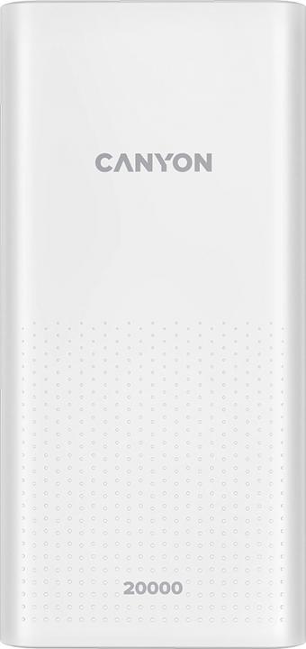 Actual product image Canyon Power bank PB-2001 20000 mAh White (20000 mAh, 20 W, 74 Wh)