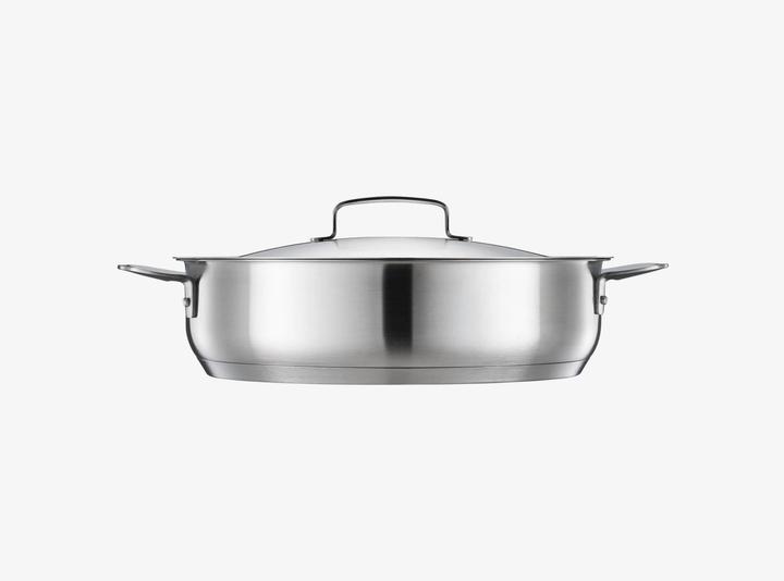 Actual product image Fiskars All Steel Roaster with lid, 28cm (28 cm, Casserole + Stewpot, Stainless steel)