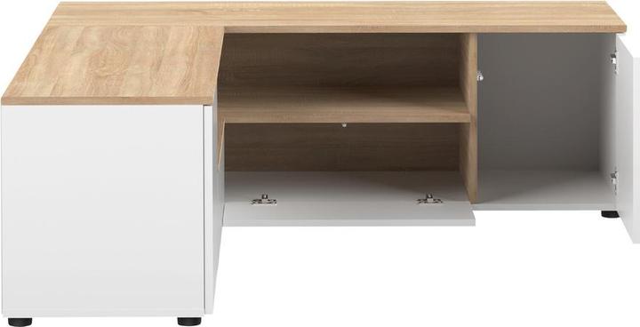 Image du produit Temahome Angle TV Stand blanc et chêne (40 x 46 cm)