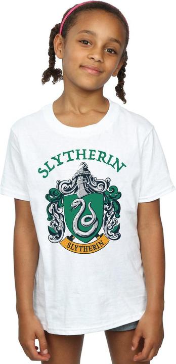Actual product image Girls Slytherin Crest Cotton T-Shirt (140, 146)