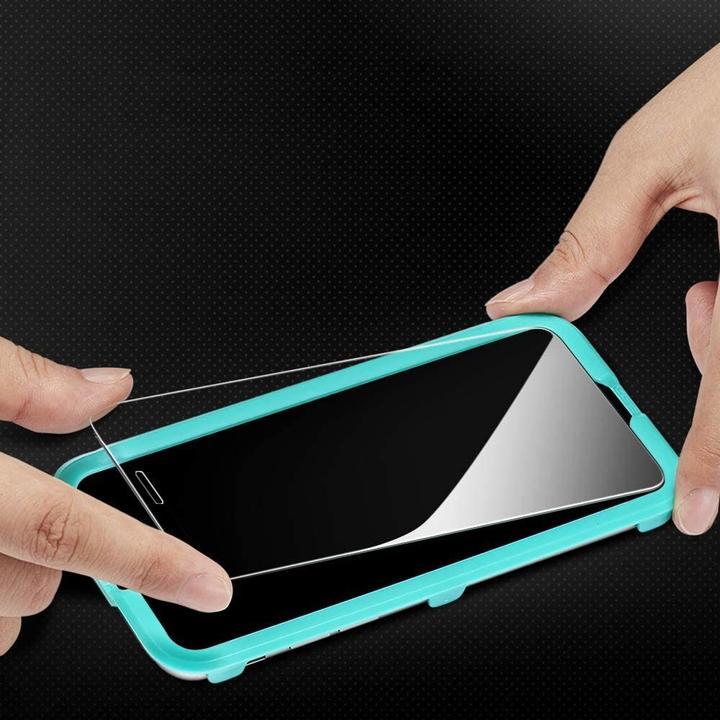 Produktbild Apfelkiste - Panzer Glas Displayschutzfolie mit Montagerahmen (2er Set) (2 Stück, Apple iPhone XS, Apple iPhone 11 Pro, Apple iPhone X)