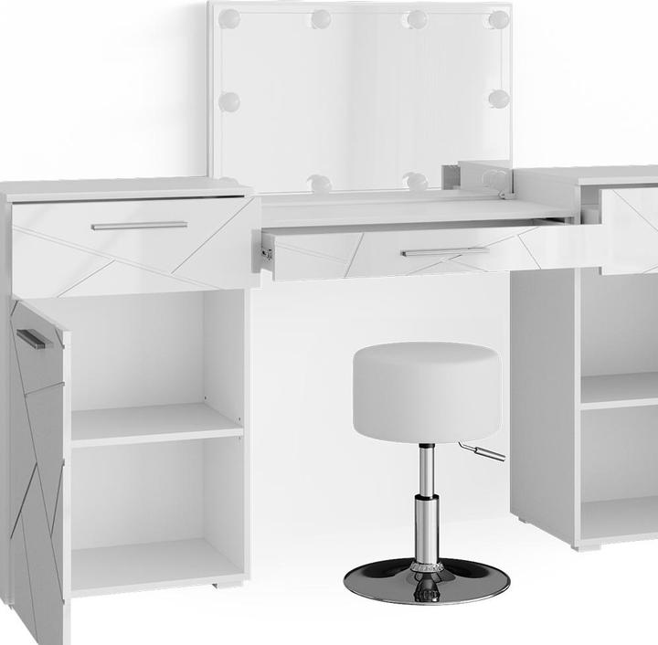 Produktbild Vicco Irma mit Hocker und Beleuchtung (190 x 90 x 39 cm)