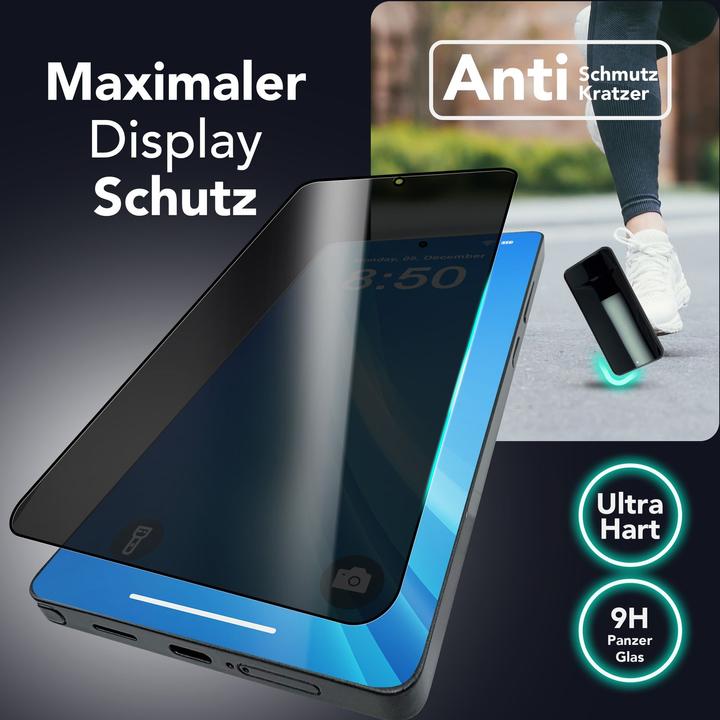 Immagine prodotto Nalia AntiSpyX - Privacy Schutzglas mit Schablone - Full Screen Anti-Spy Protector (1 Pezzo/i, Samsung Galaxy S25 Ultra)