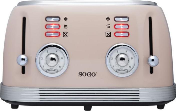 Actual product image Sogo 4 Slice Toaster Eternal Retro Series