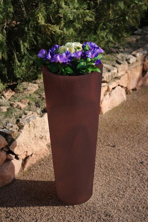 Immagine prodotto Newgarden Fioriera FICUS 60, vasca grande a doppia parete rotonda, alta ø29x59cm bronzo 16L per esterni