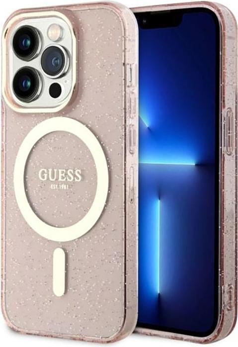 Produktbild Guess iPhone 14 Pro 6.1 hardcase Glitter Gold MagSafe (Apple iPhone 14 Pro)