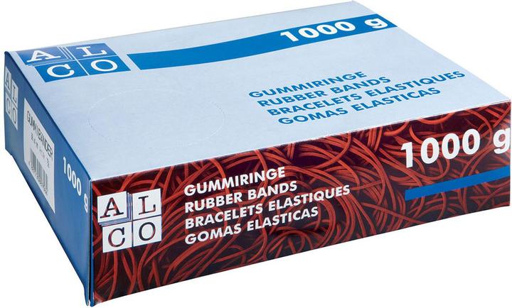Produktbild Alco Gummiringe rot 150x10mm 1000g Schachtel